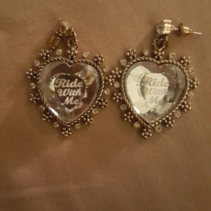Betsey Johnson Ride with me earrings